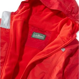 L.L. Bean Trail Model Rain Jacket Lined RED